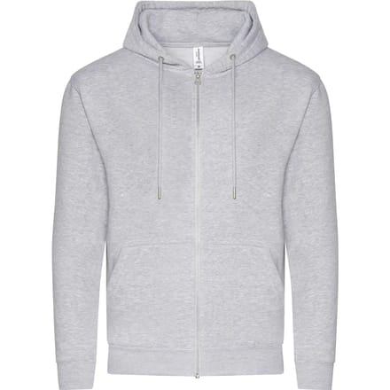 Organic Hoodie met rits en capuchon Heather Grey - M