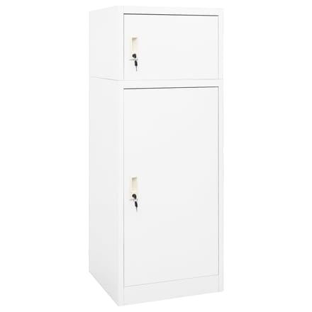 vidaXL - Zadelkast - 53x53x140 - cm - staal - wit