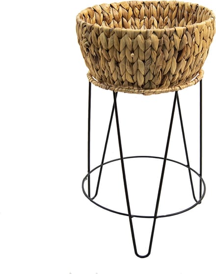 Clayre & Eef Plantenstandaard Ø 28x53 cm Bruin Zeegras