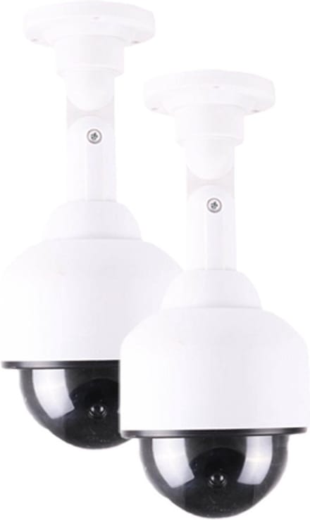 Benson Dummy Beveiligings Camera - 2x - LED dome - kunststof - realistisch - binnen en buiten