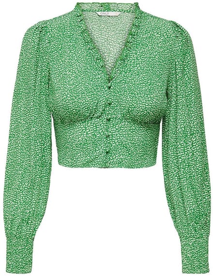 Only Leonora Blouse Met Lange Mouwen Groen S Vrouw