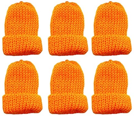 Set van 6 kleurrijke gebreide eierwarmers voor ontbijt