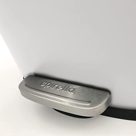 Moderne Rectangulaire Pedalafvalbak - Vingerafdrukbestendig Materiaal - Stille Sluiting - 12L - Mat Wit