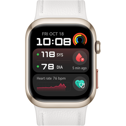 Huawei Watch D2 Wit - Smartwatch - Smartwatch met gecertificeerde bloeddrukmeter | ECG | Compatibel met iOS en Android - Wit