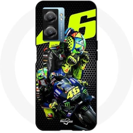 Coque - Maniacase - Oppo A77 5G - Valentino Rossi Logo - Souple - Noir