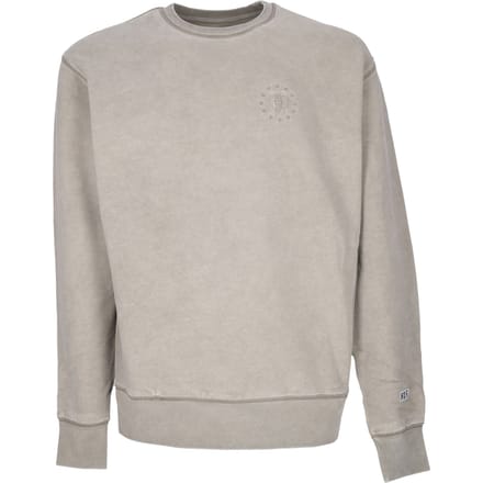12 Galaxies Faded herensweater met ronde hals kaki