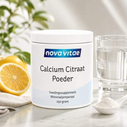 Nova Vitae - Calcium Citraat Poeder - Calciumbron voor Botten en Gebit - 250 gram