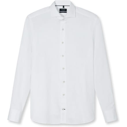 OLYMP Signature Casual Overhemd, Tailored Fit, Cutaway, Wit