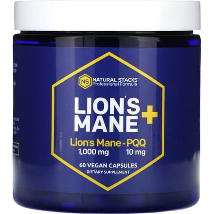 Natural Stacks, Helicopteranium paddenstoel + PQQ, 60 vegetarische capsules