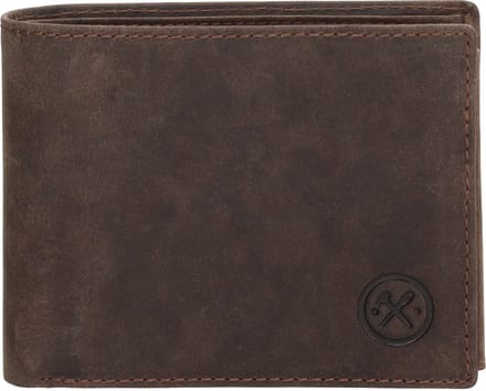 Hide & Stitches Idaho Portemonnee - 100% Leer - Donkerbruin