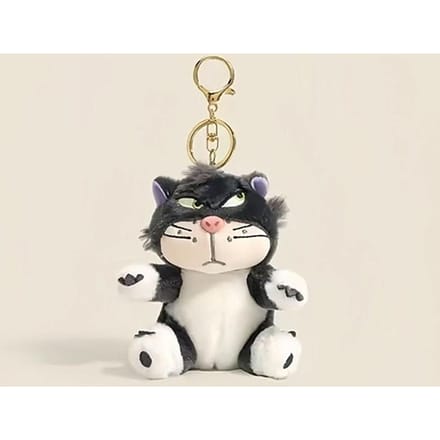 Grappige Lucifer Kat sleutelhanger pluche hanger creatieve scheel katje tas pop compact 12CM gray