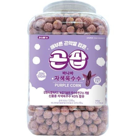Gonpop Riz Konjac Soufflé Banane Maïs Violet Snack 300g gray