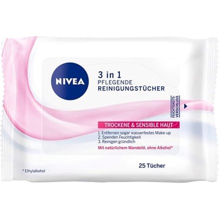 Nivea 3-in-1 Reinigingsdoekjes - 25 stuks