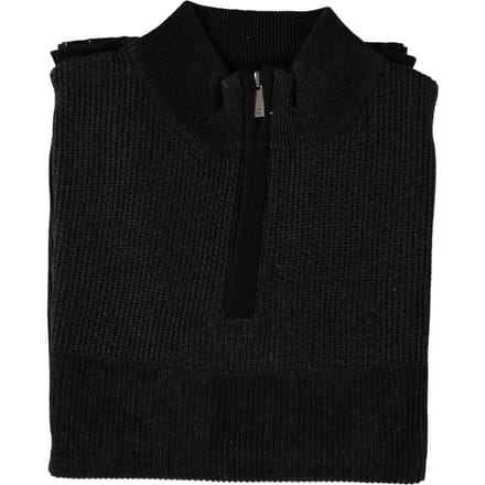 Fellows United Half Zip Pullover Plated Tuck Knit Antra  2XL