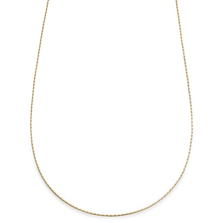 Essentials | 1 mm Goudkleurige Ketting met Rechthoekige Venetiaanse Schakels