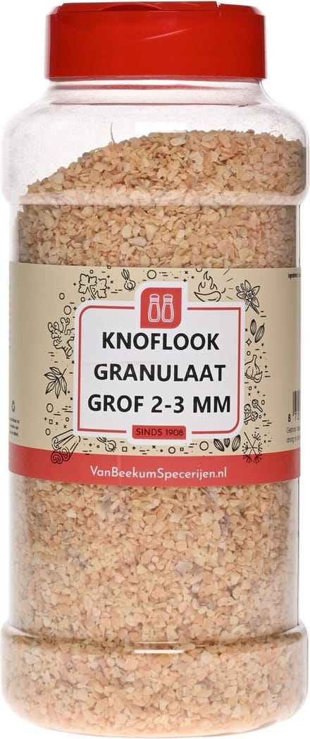 Van Beekum Specerijen - Knoflook Granulaat Grof 2-3 mm - Strooibus 540 Gram