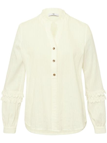 Blouse 100% katoen Van Peter Hahn wit