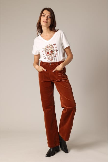 Deeluxe Beskull T-shirt Met Korte Mouwen Wit M Vrouw