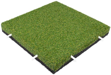 Rubbermagazijn - Kunstgras tegels - Per 1m² - 4 stuks - 50x50cm - Dikte 7cm - Speelplaatstegel - Incl. pennen