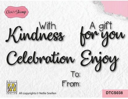 Clear stamps Tekst, With Love