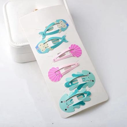New Age Devi - Haarklipjes \- 6 stuks \- Haar \- Schuifjes \- Octopus \- Zeemeermin \- Schelp