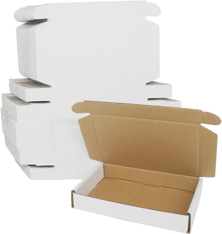 Kleine verzenddozen set van 25 - Witte kartonnen brievenbussen voor geschenken en verzending