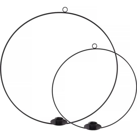 VBS Metalen ring "Moora -Cirkel" voor stokkaars - Zwart