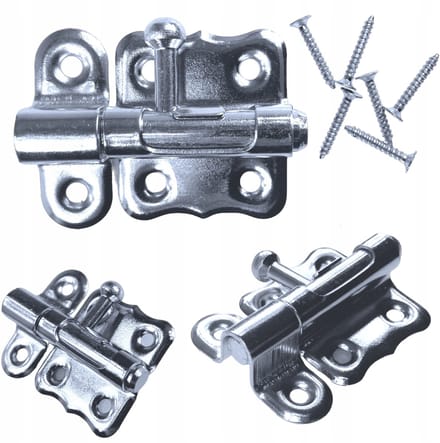 Universele schuifgrendel 40mm zilver - Deur, poort, meubelbeveiliging