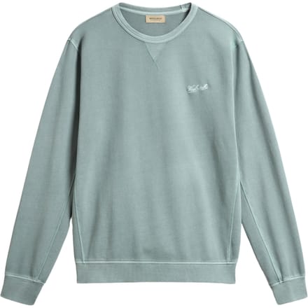 Woolrich Garment Dyed Crewneck Sweaters Lichtgroen Cfwosw0261mrut4040