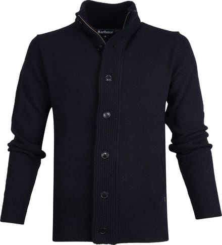 Barbour Cardigan Patch Donkerblauw (navy) - Maat L - Heren