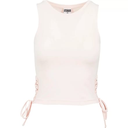 Urban Classics - Lace Up Crop top - XS - Roze