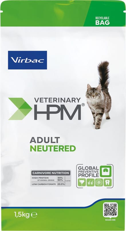 Virbac HPM  - Adult Neutered Cat - 1.5kg