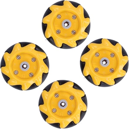 Dailygoods- Mecanum-wiel 48 Mm - Omnidirectioneel Robotwiel - Rubber/ABS - Speelgoedcomponenten - Schokbestendig - Soepele Loop