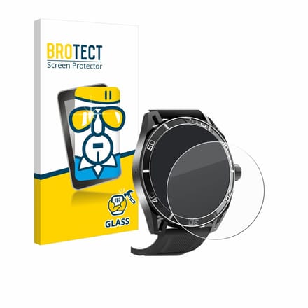BROTECT - Glas Screenprotector voor Yuede Smartwatch 1.43" (rond) - Gehard Beschermglas 9H