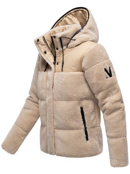 Marikoo dames teddy puffer jas met capuchon – model Kaguraa