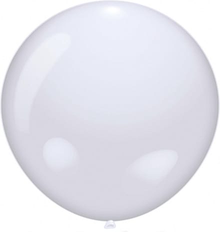 Mega ballon wit 90 cm diameter - Feestartikelen/versieringen - Bruiloft/deco