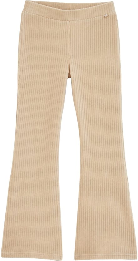 WE Fashion Meisjes velvet flared legging van ribstof