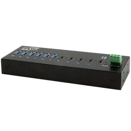 EXSYS EX-12280HMS 10-poorts USB 3.2 Gen 2 metalen HUB, met 4x USB C-aansluitingen 6x USB A-aansluitingen