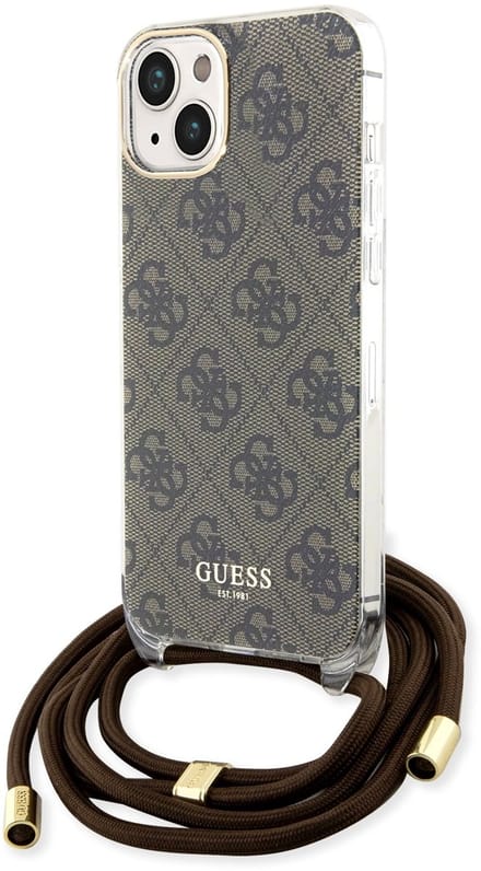 Guess 4G Printed Crossbody Back Case - Apple iPhone 15 (6.1") - Bruin