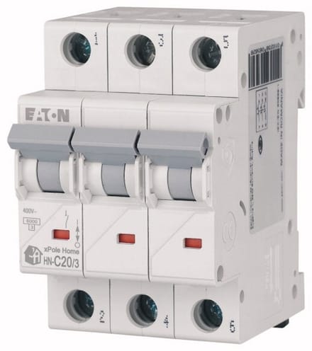 Eaton HN-C20 Serie - Stroomonderbreker - 3 Bogen - 20A - IP20