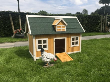 Duvo+ Konijnenhok Combi Farm - Bruin - 115 x 68 x 86cm