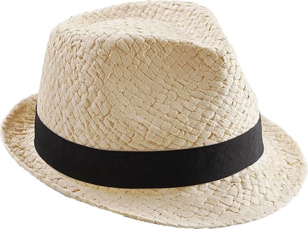 Beechfield Unisex Strofestival Trilby Hat (Natuurlijk)