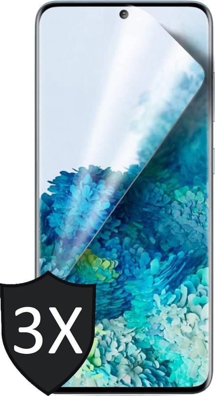 Screenprotector geschikt voor Samsung S20 FE - 3x Glas PET Folie Screen Protector