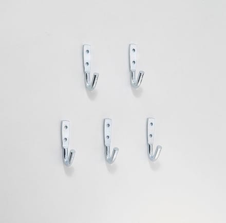 Mottez Haken Set Grijs Metaal 25mm - 5 Stuks