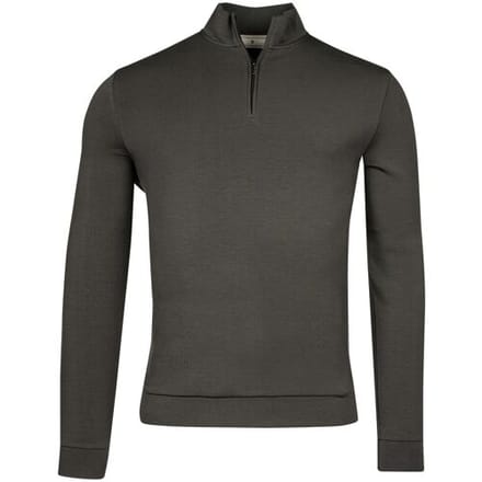 Thomas Maine Trui Sweatshirt Half Zip Doubleface Non Brushed Donker Grijs / male