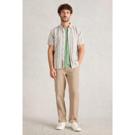 White Stuff Drawstring Linen Blend Trouser Light Natural Taglia: W40 REGULAR | Pantaloni Outlet | Uomo | Bianco