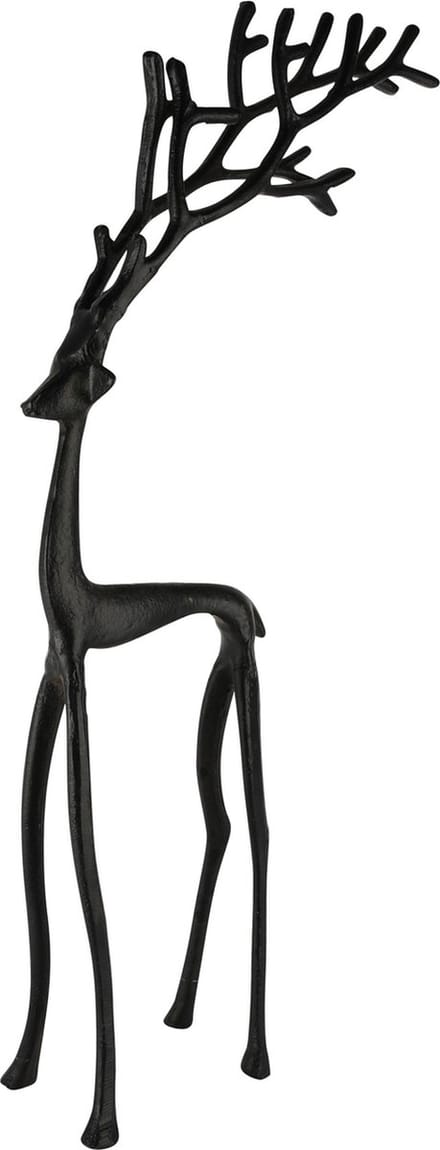 Dekoratief | Deco rendier, zwart, metaal, 30x16x67cm | A248152