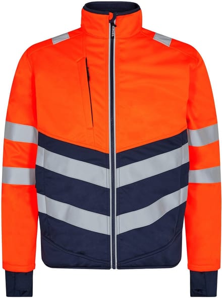 Engel Safety softshell jack 1150-237 - Hi-vis Orange / Blue Ink - L