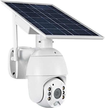 Bewakingscamera Buiten - 4G WiFi Camera - Huis Beveiligen - Zonnepaneel Opladen - 1080P HD - Wit