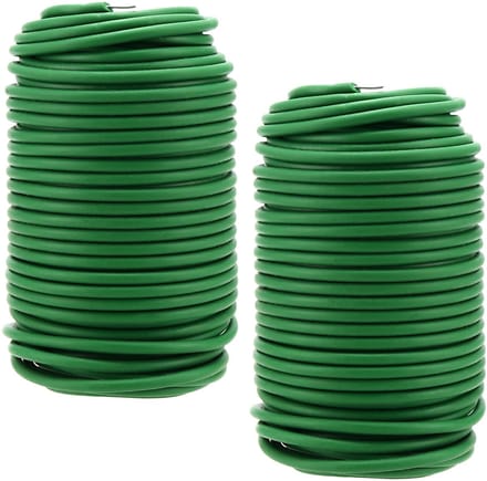 Dailygoods- Binddraad 3,5 mm x 20 m - Groene Tuindraad - Zachte Stropdas - Flexibele Plantondersteuning - Herbruikbaar - Rubbercoating